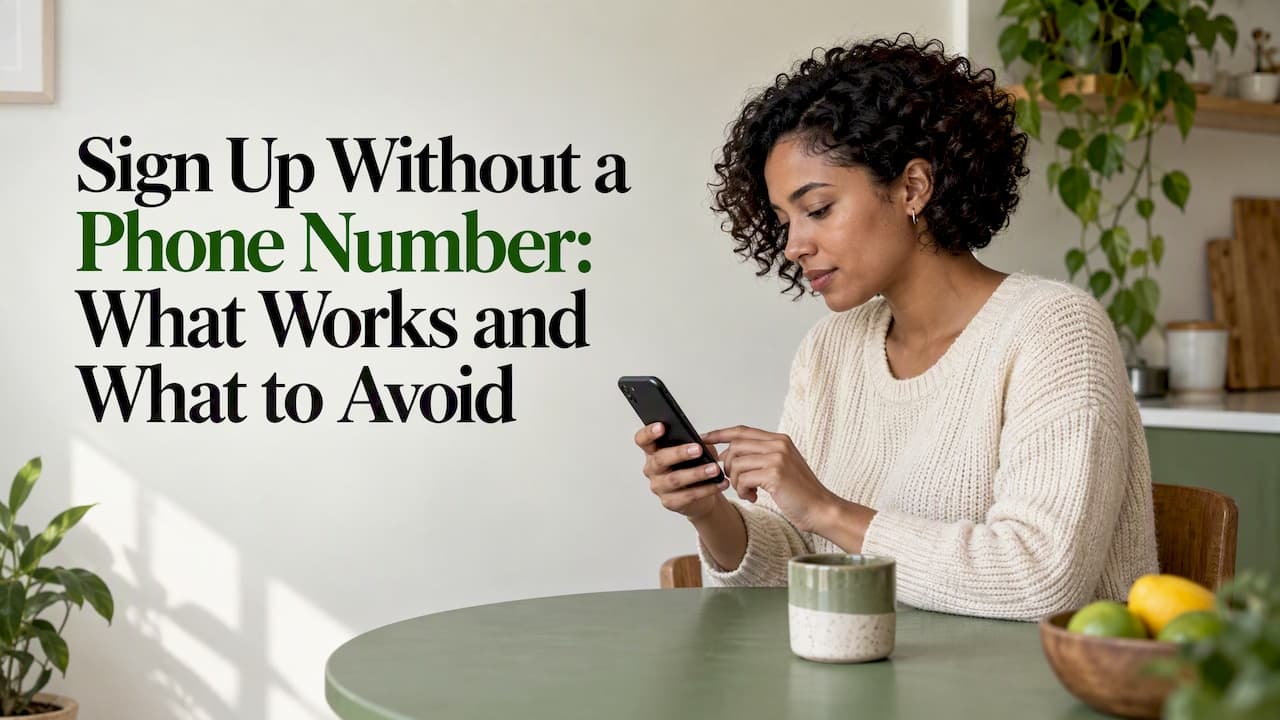 Sign Up Without a Phone Number: What Works and What to Avoid
